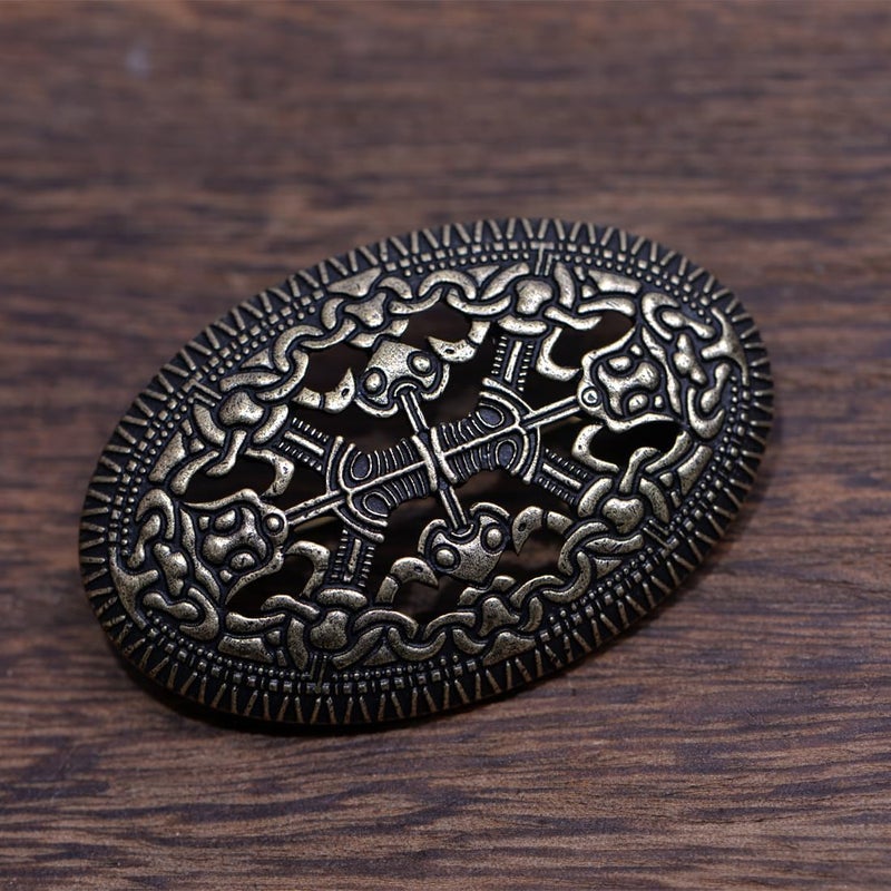 LANGHONG Norse Viking Brooch For Men Turtle Brooch Talisman Jewelry, Gift For Men - Image 4